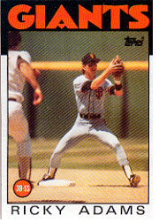 1986 Topps Baseball Cards      153     Ricky Adams